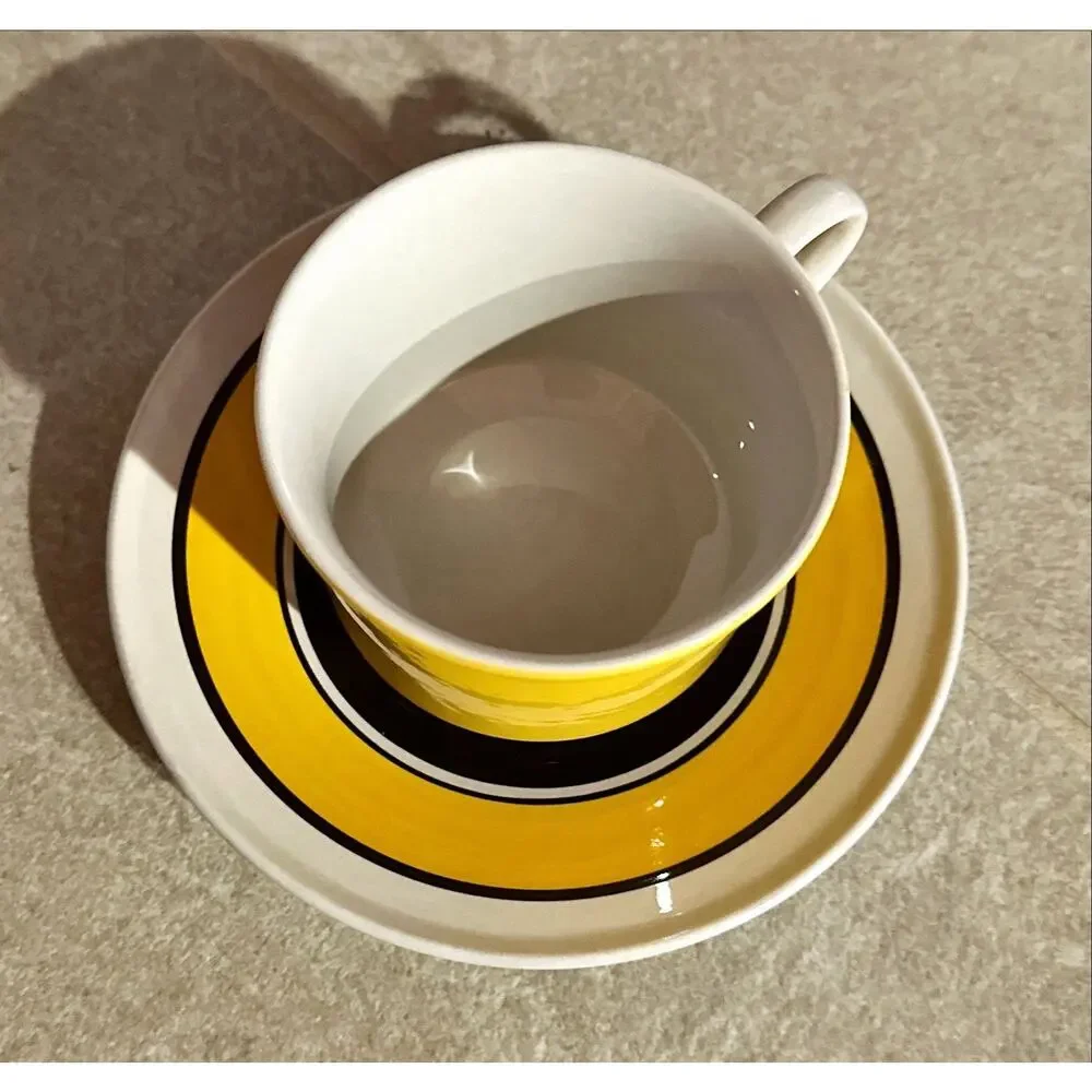 Pair Vintage Mikasa Epiqure One Collage Cup & Saucer